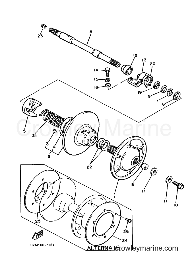 Yamaha Motors EX570BS8 (84N0) [010] - SECONDARY SHEAVE