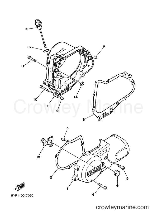 2007 ATV YFM50 - YFM50 (5YFB) [010] - CRANKCASE COVER 1