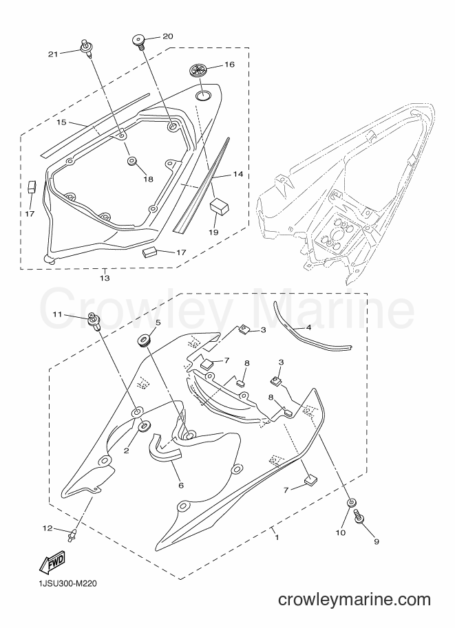 2013 Sport Bike YZF-R6 - YZF-R6 (1JSV) [010] - SIDE COVER