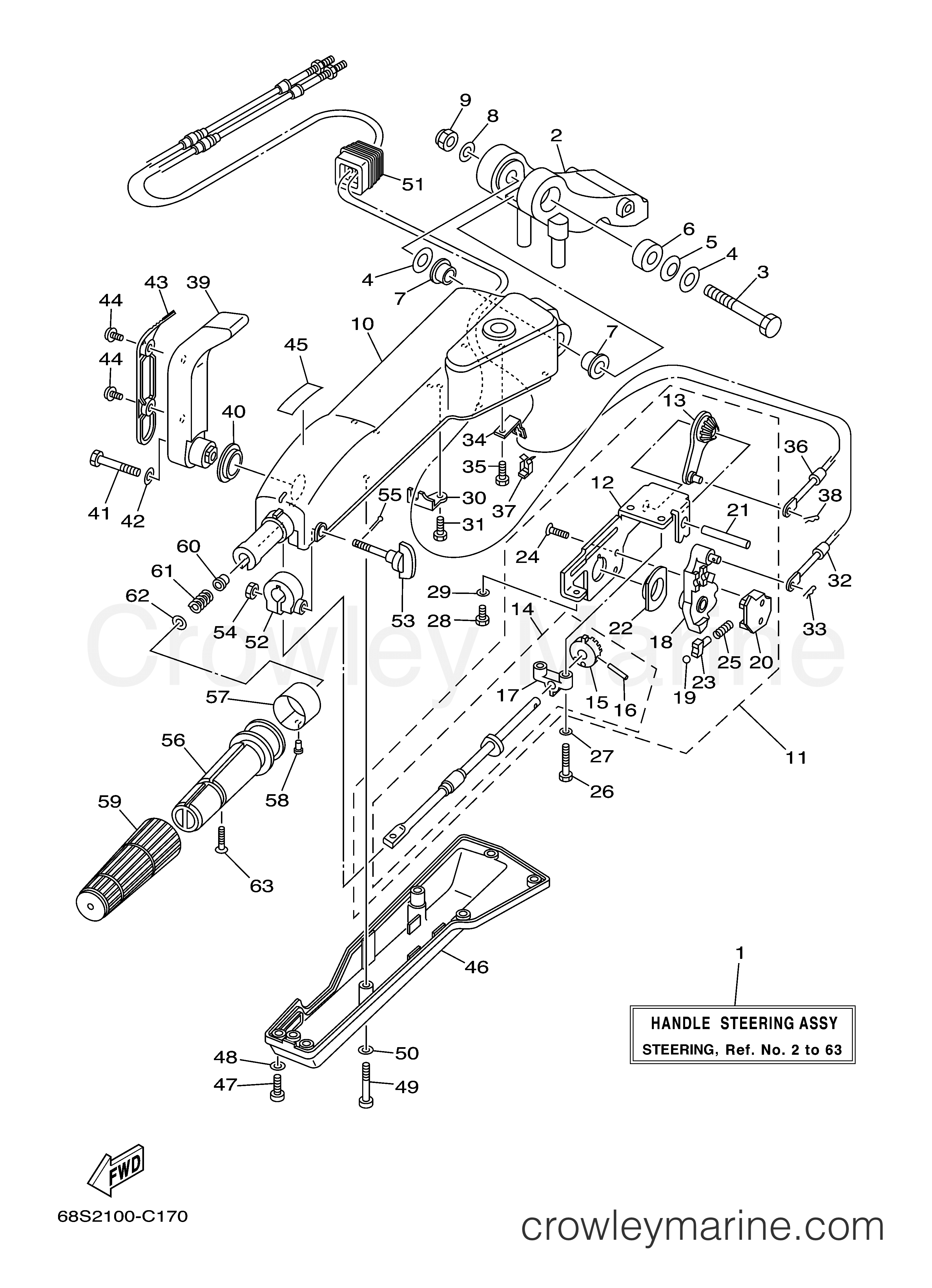 Yamaha Motors T60TLRC - STEERING