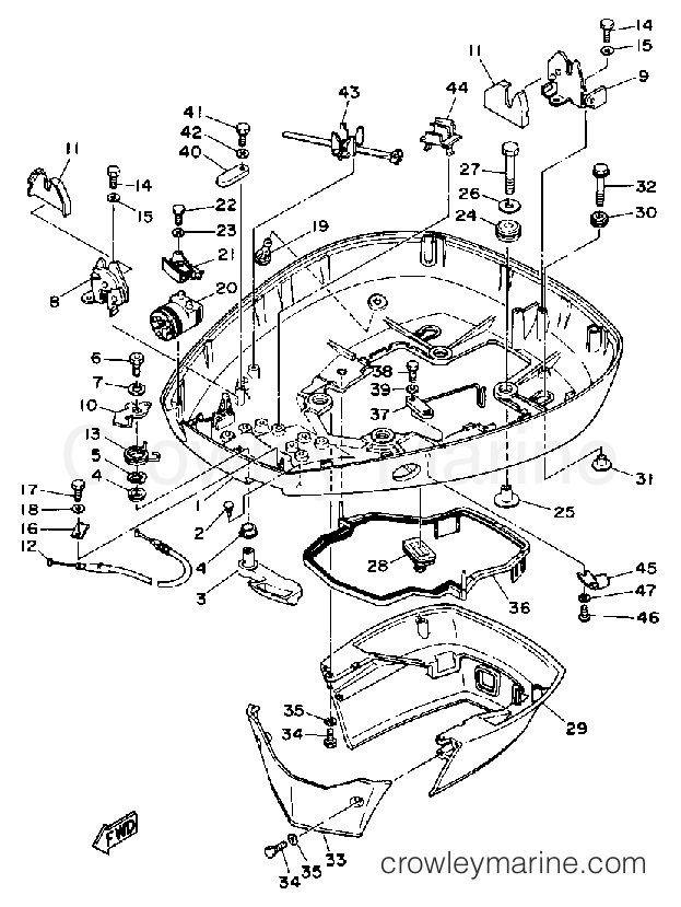 Yamaha Motors 175TLRP - BOTTOM COWLING