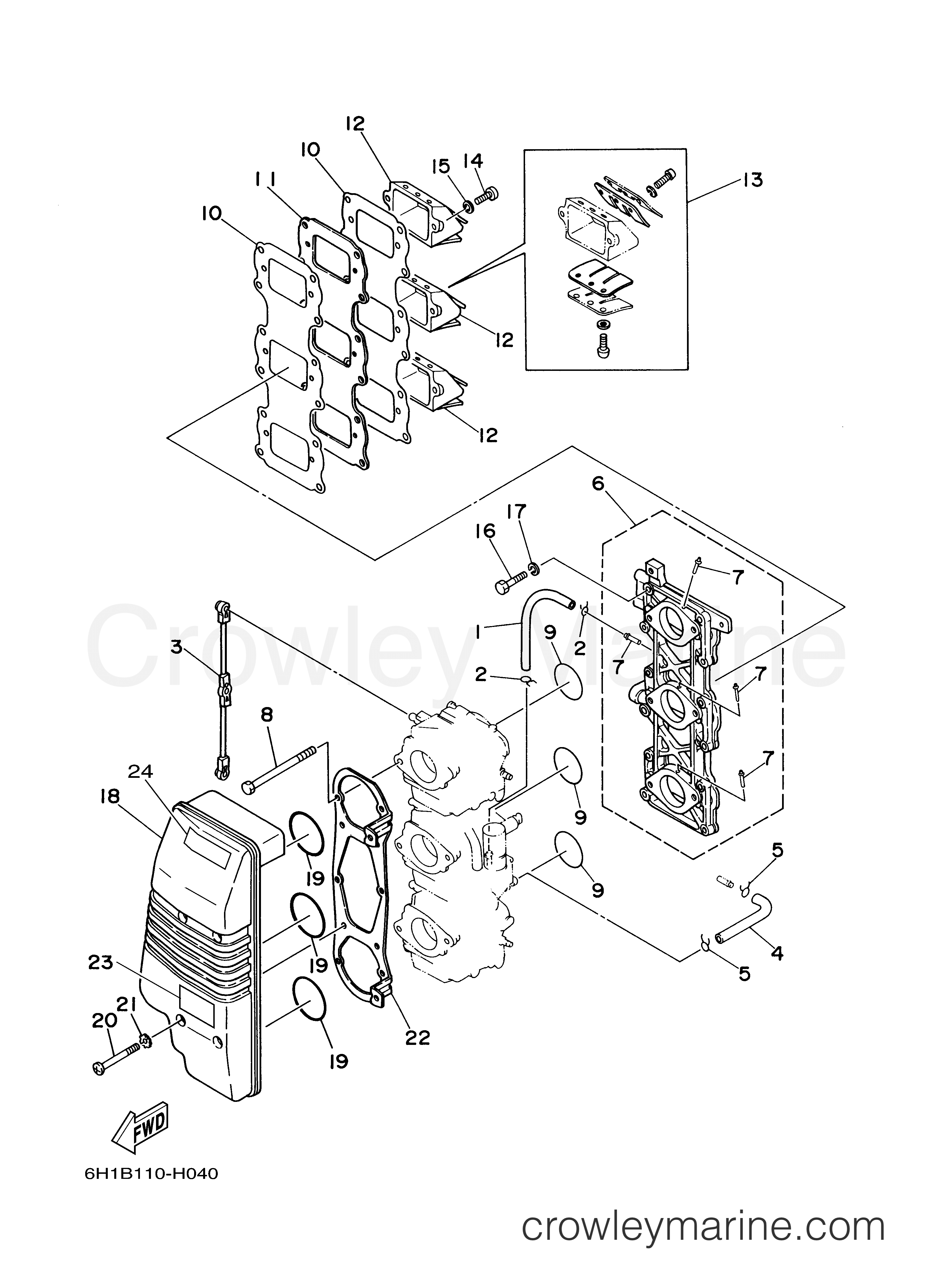 Yamaha Motors 90TLR - INTAKE