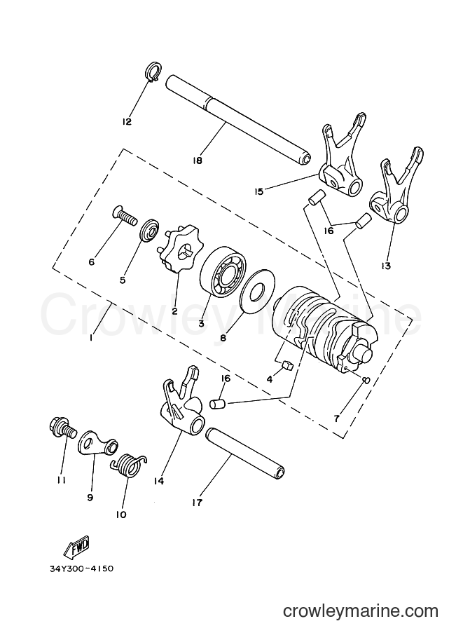 1987 Dirt Bike DT125 - DT125 (35E) [999] - SHIFT CAM & FORK