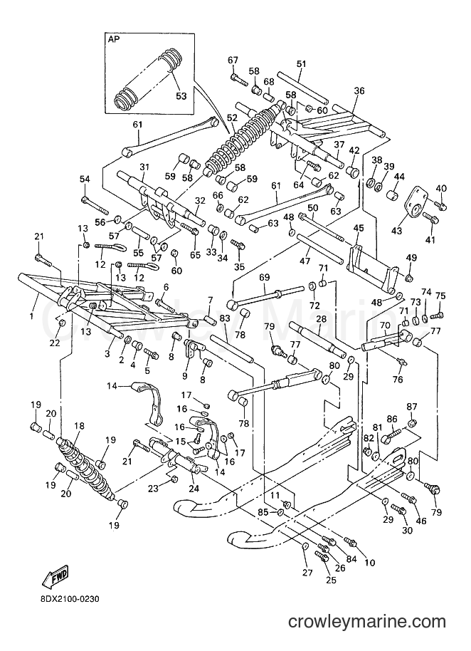 2000 Snowmobile VT500XL - VT500XL (8DX2) [030] - TRACK SUSPENSION 2