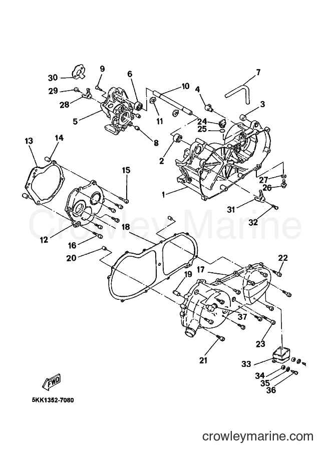 1999 Scooter YN100'99 - YN100'99 (5KK2) [010] - CRANKCASE