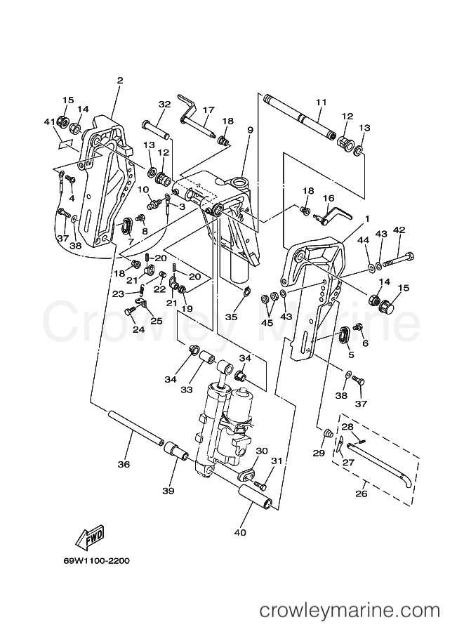 Yamaha Motors F60AET L (69W2) [130] - BRACKET 1
