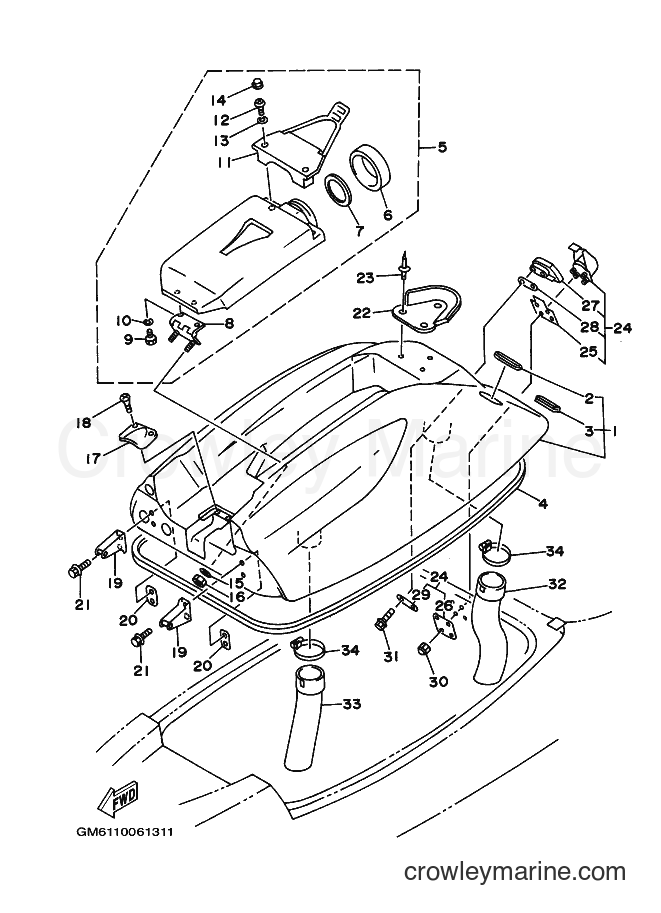Yamaha Motors SJ700A (GM69) [999] - ENGINE HATCH