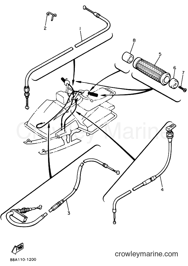 Yamaha Motors SV125E (88B1) [010] - CONTROL CABLE