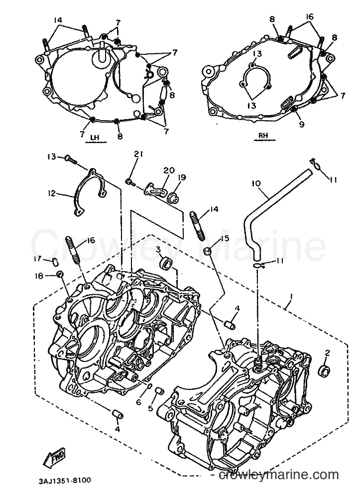 1990 Dirt Bike XT600Z - XT600Z (3DS3) [999] - CRANKCASE