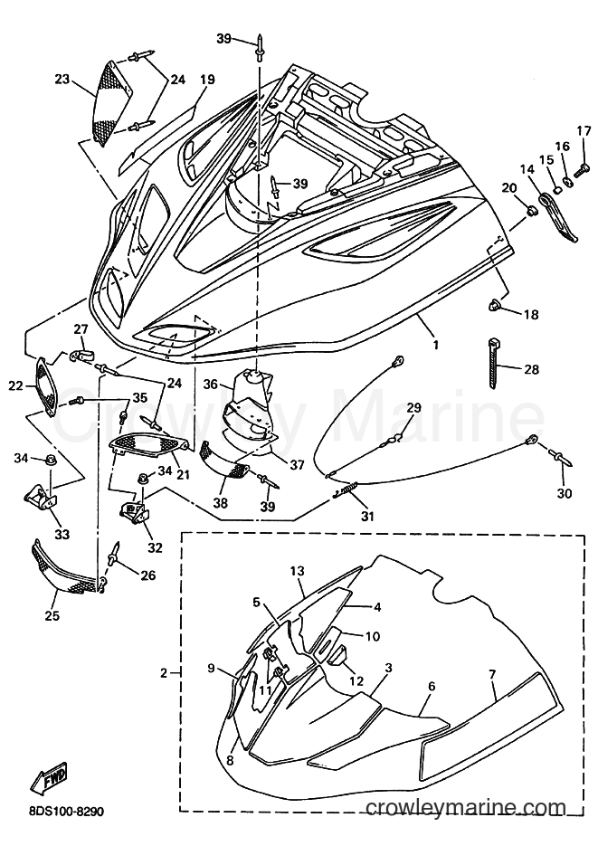 Yamaha Motors VX700DX (8DY2) [020] - SHROUD