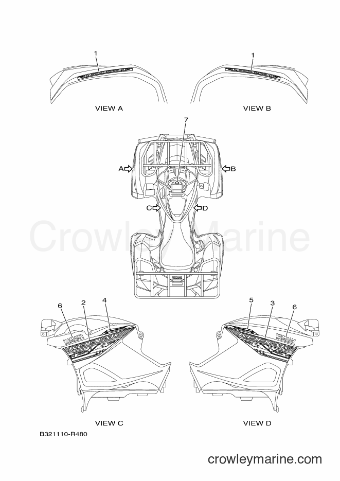 Yamaha Motors YFM700FWBD (B322) [010] - GRAPHICS