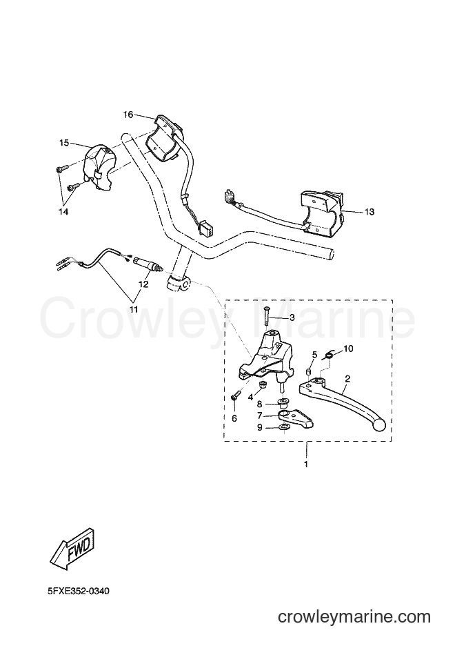 Yamaha Motors CW50RS (5FXS) [010] - HANDLE SWITCH & LEVER