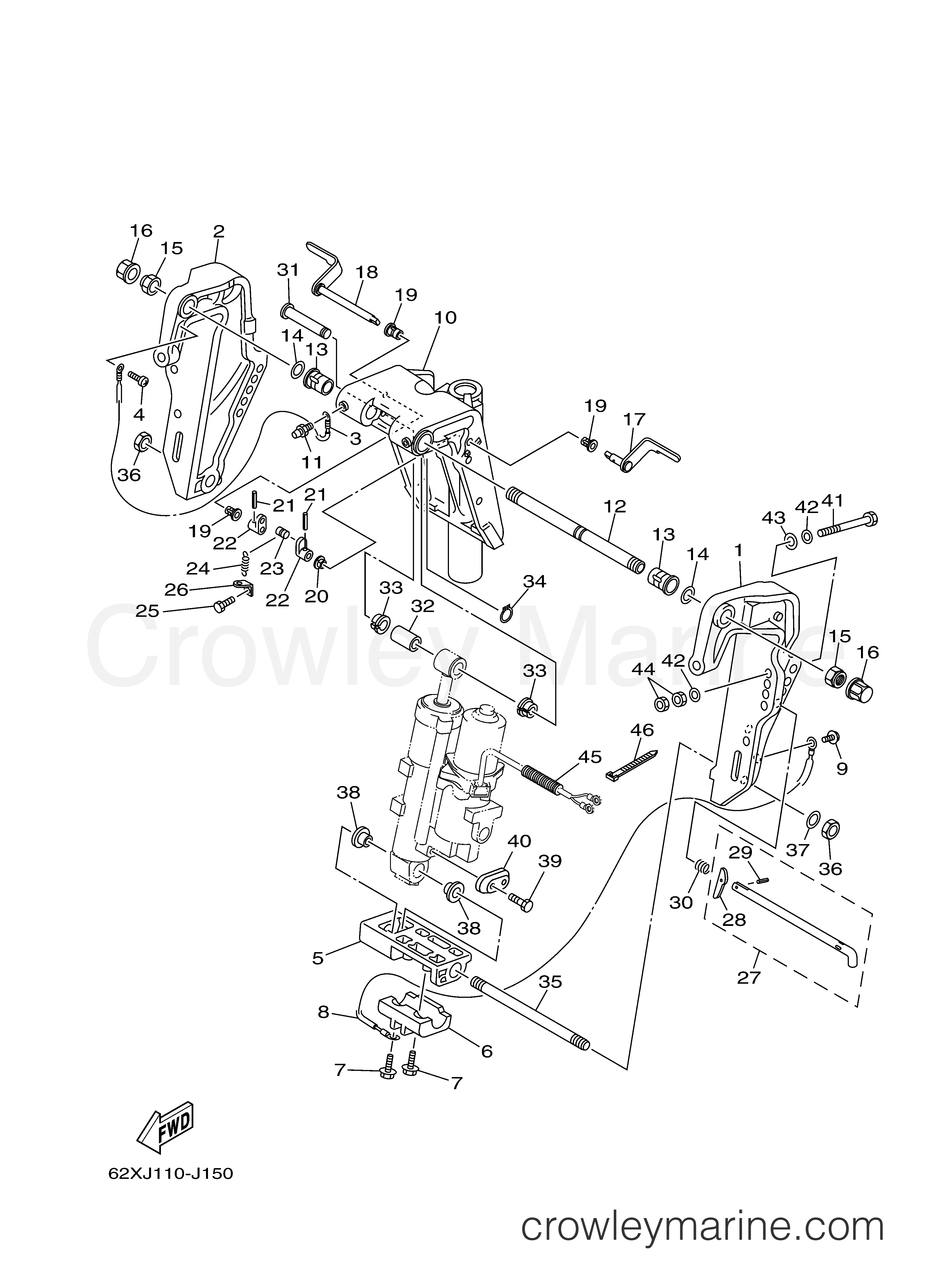 Yamaha Motors 50TLR - BRACKET 1