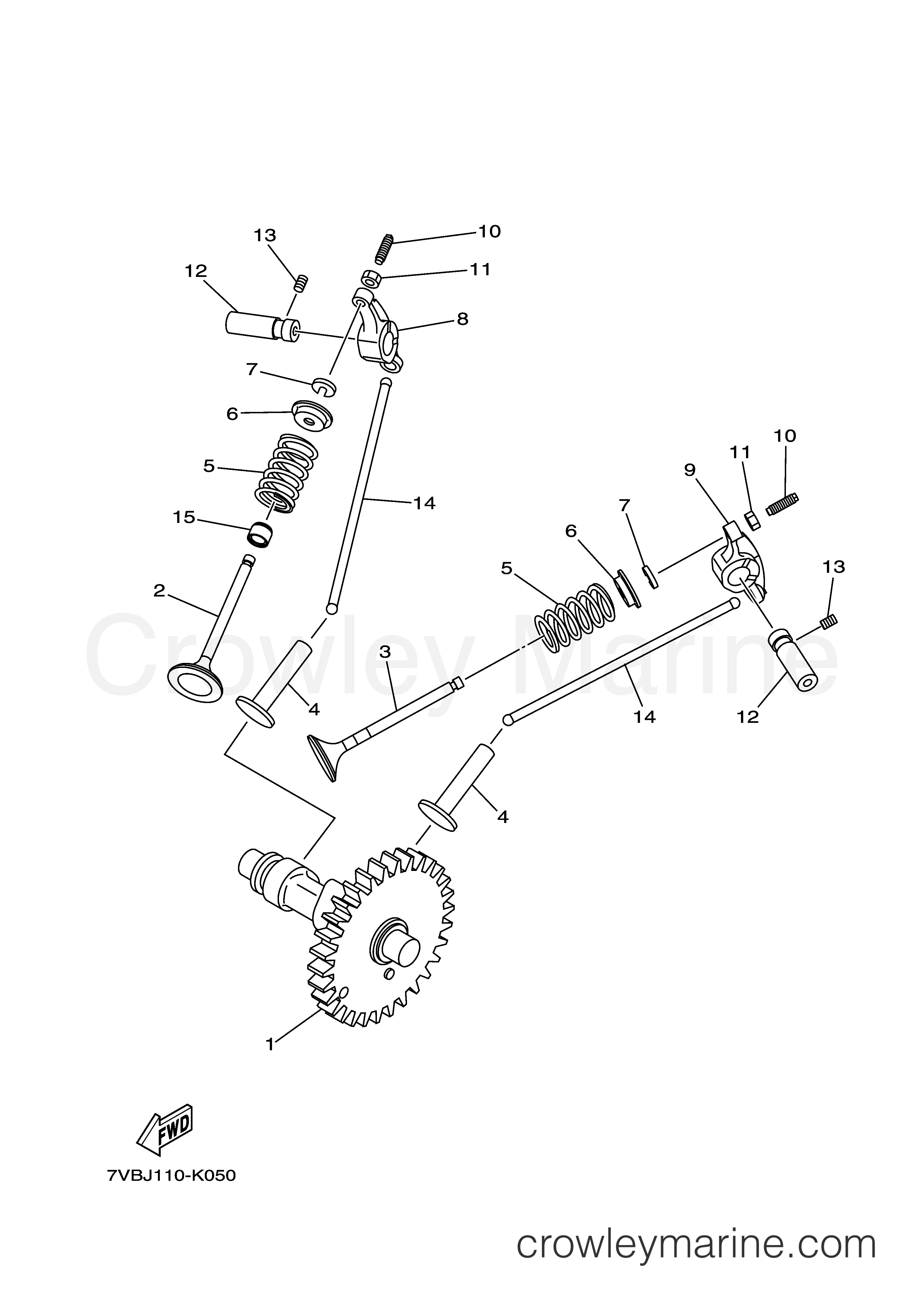 Yamaha Motors MZ250KHID6 - CAMSHAFT VALVE