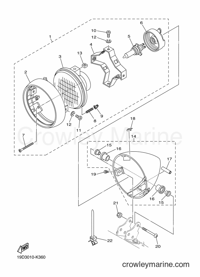 Yamaha Motors XVS250 (19DB) [010] - HEADLIGHT