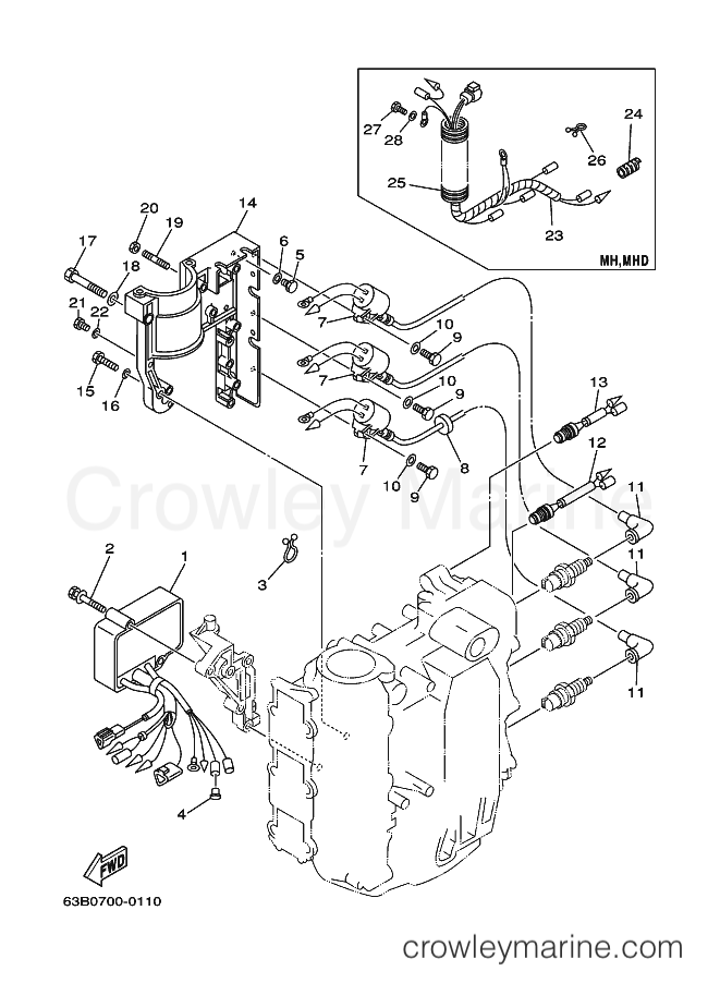 Yamaha Motors 40V (63C0) [050] - ELECTRICAL 1