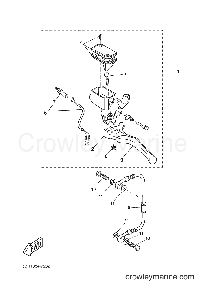 2001 Scooter YQ50L - YQ50L (5KFB) [01C] - REAR MASTER CYLINDER