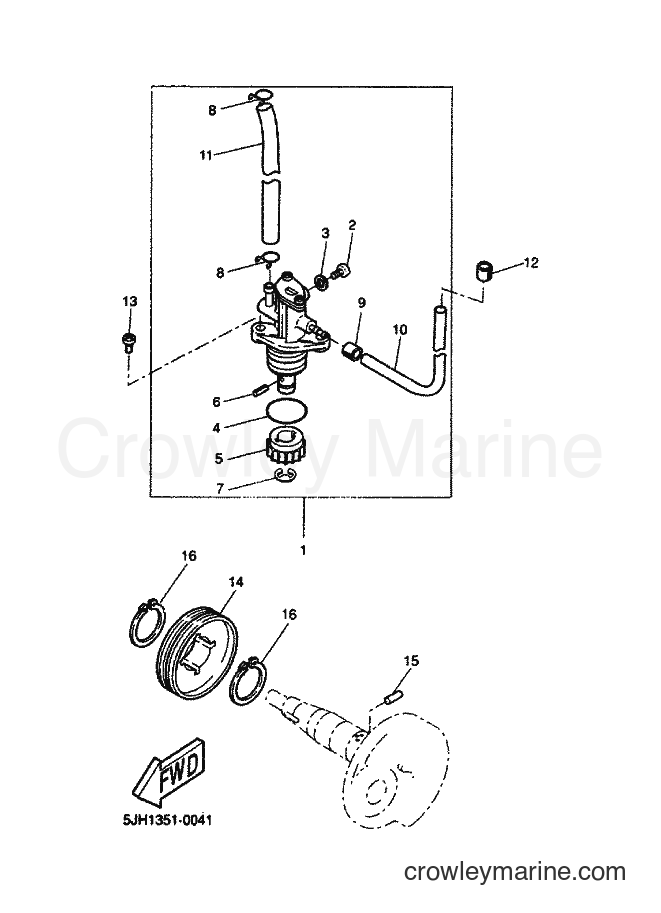 2000 Scooter EW50 - EW50 (5LH1) [010] - OIL PUMP