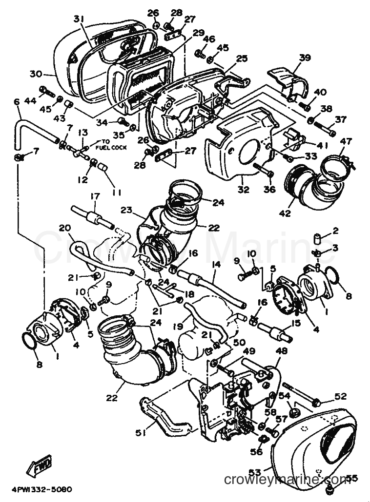 1995 Cruiser XV750 - XV750 (4PW2) [999] - INTAKE