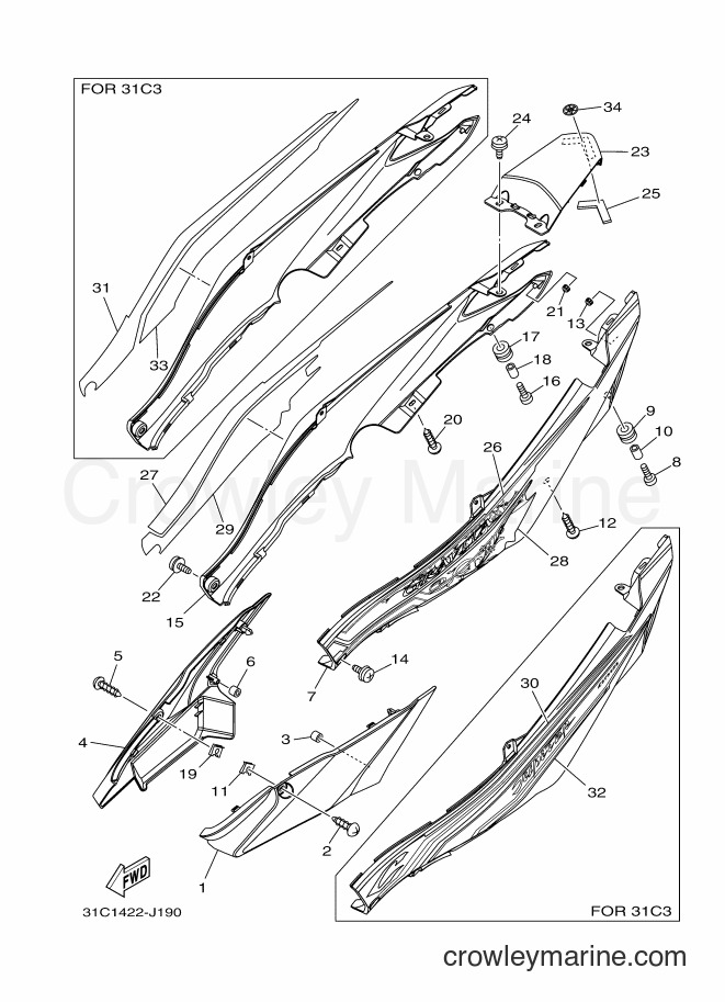 2010 Scooter T115SEC - T115SEC (31C3) [010] - SIDE COVER