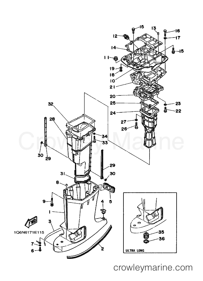 Yamaha Motors 115CEO (6N6) [030] - UPPER CASING