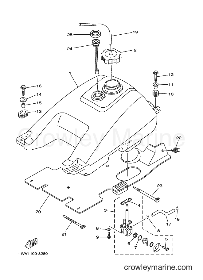 1998 ATV YFM600FWA - YFM600FWA (4WV4) [020] - FUEL TANK