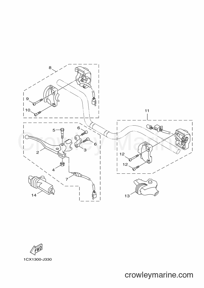 2011 Scooter YW125 - YW125 (1CX1) [010] - HANDLE SWITCH & LEVER