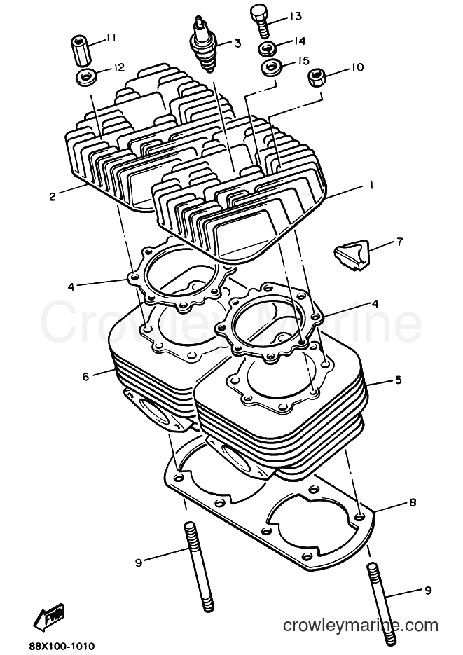 1993 Snowmobile VT480GT - VT480GT (8AP1) [020] - CYLINDER