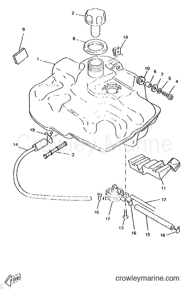 1996 Scooter CW50RSP - CW50RSP (4UR5) [999] - FUEL TANK