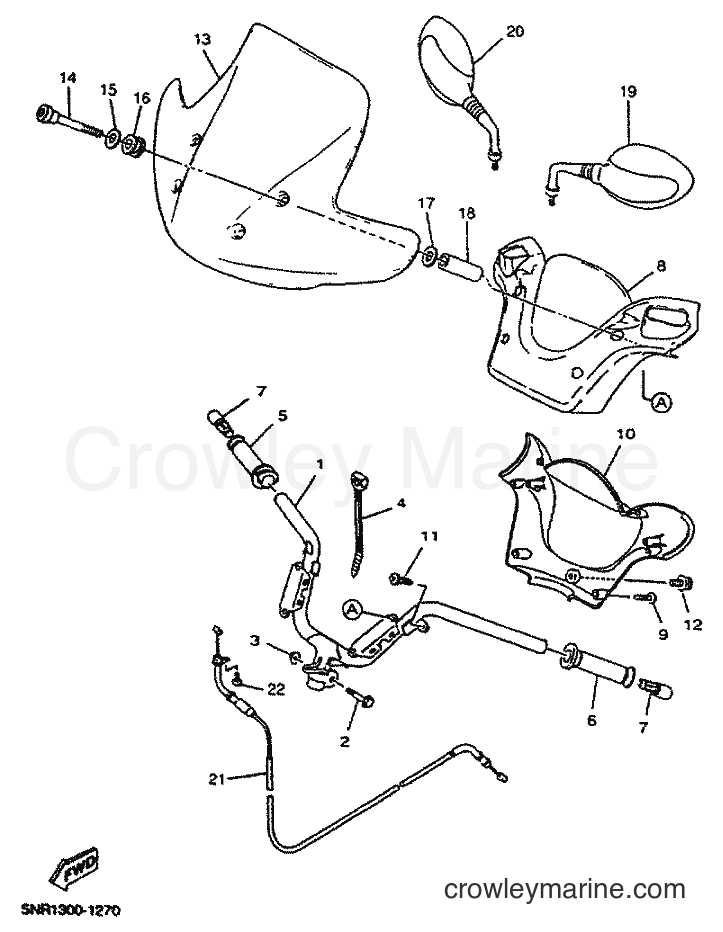Yamaha Motors YP150D (5NS1) [010] - STEERING HANDLE & CABLE