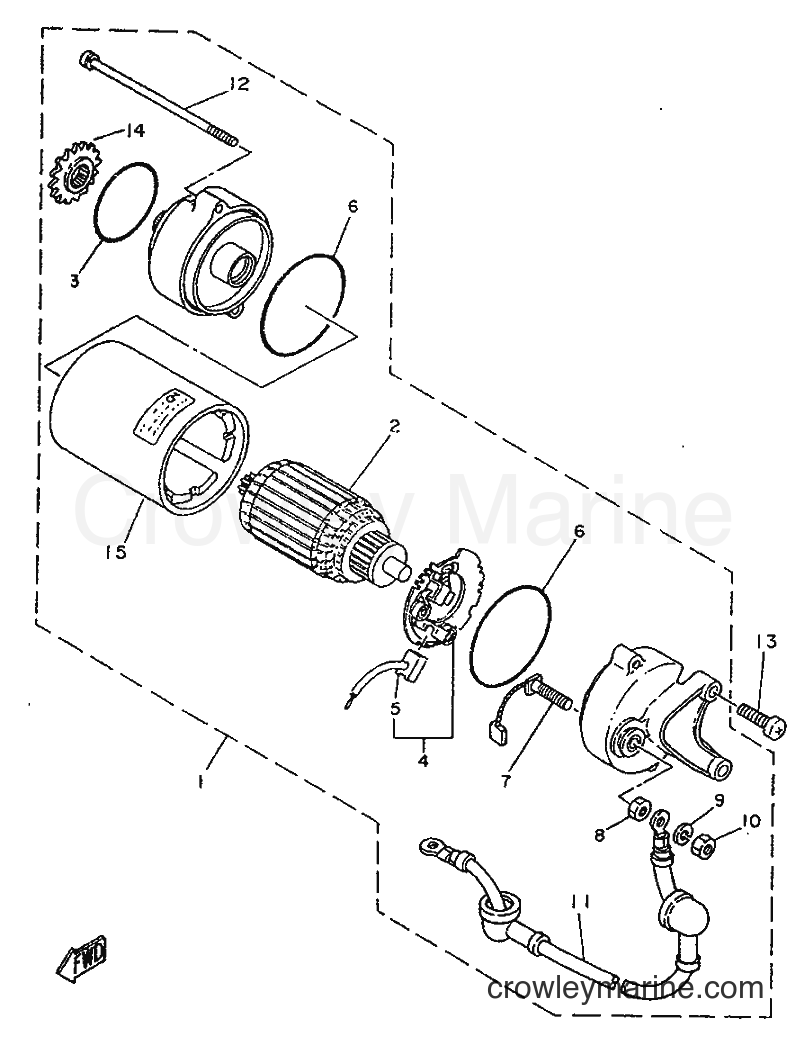 Yamaha Motors SR250 (21L2) [999] - MOTOR DE ARRANQUE