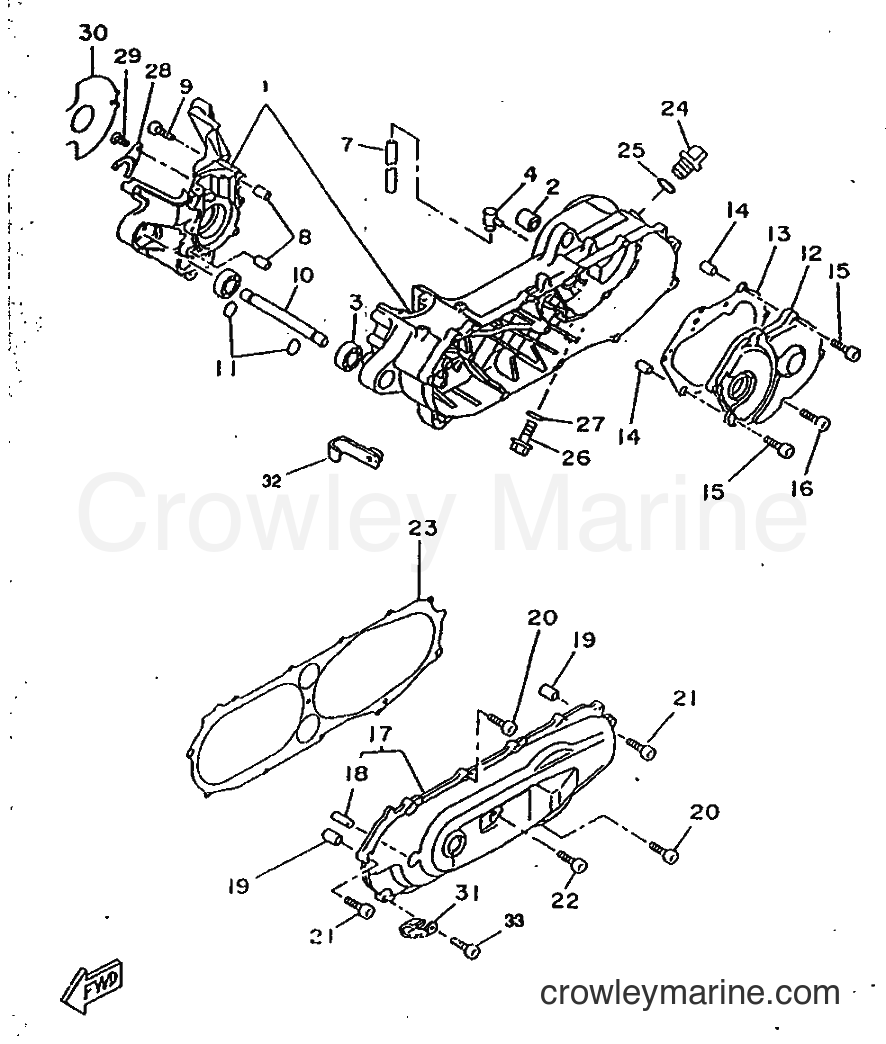 1997 Scooter CW50RSX - CW50RSX (4YF1) [999] - CRANKCASE