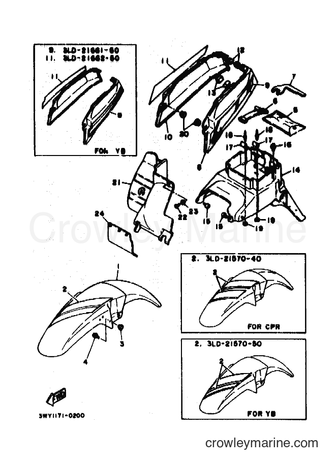 1990 Dirt Bike XTZ750 - XTZ750 (3WY1) [010] - FENDER