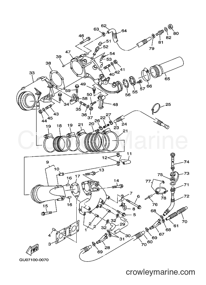 Yamaha Motors JET FOT GP800Y (66EA) [020] - EXHAUST 1