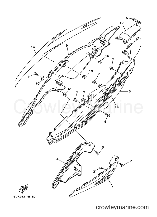 2003 Scooter L-110C - L-110C (5VF2) [010] - SIDE COVER