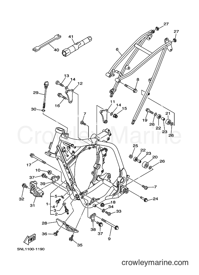 2001 Dirt Bike YZ250F - YZ250F (5NL2) [100] - FRAME