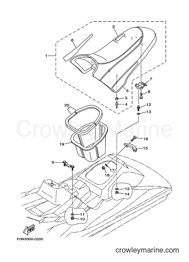 Yamaha Motors JET FOR WB800 (67U1) [010] - SEAT & UNDER LOCKER
