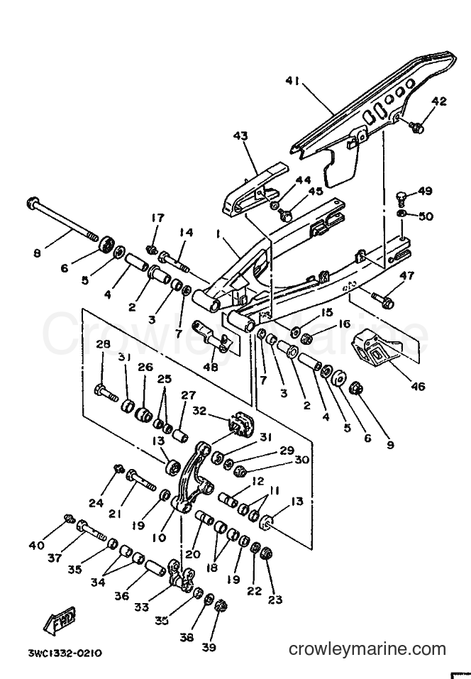 1990 Scooter DT80LC - DT80LC (3WC1) [999] - REAR ARM