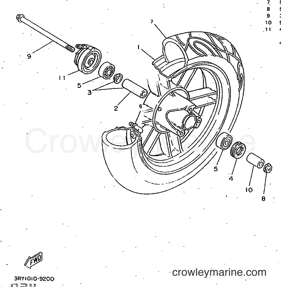 Yamaha Motors CW50 (4VVH) [010] - FRONT WHEEL