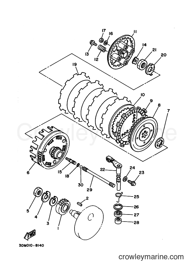 Yamaha Motors XV250 (3DN4) [010] - CLUTCH