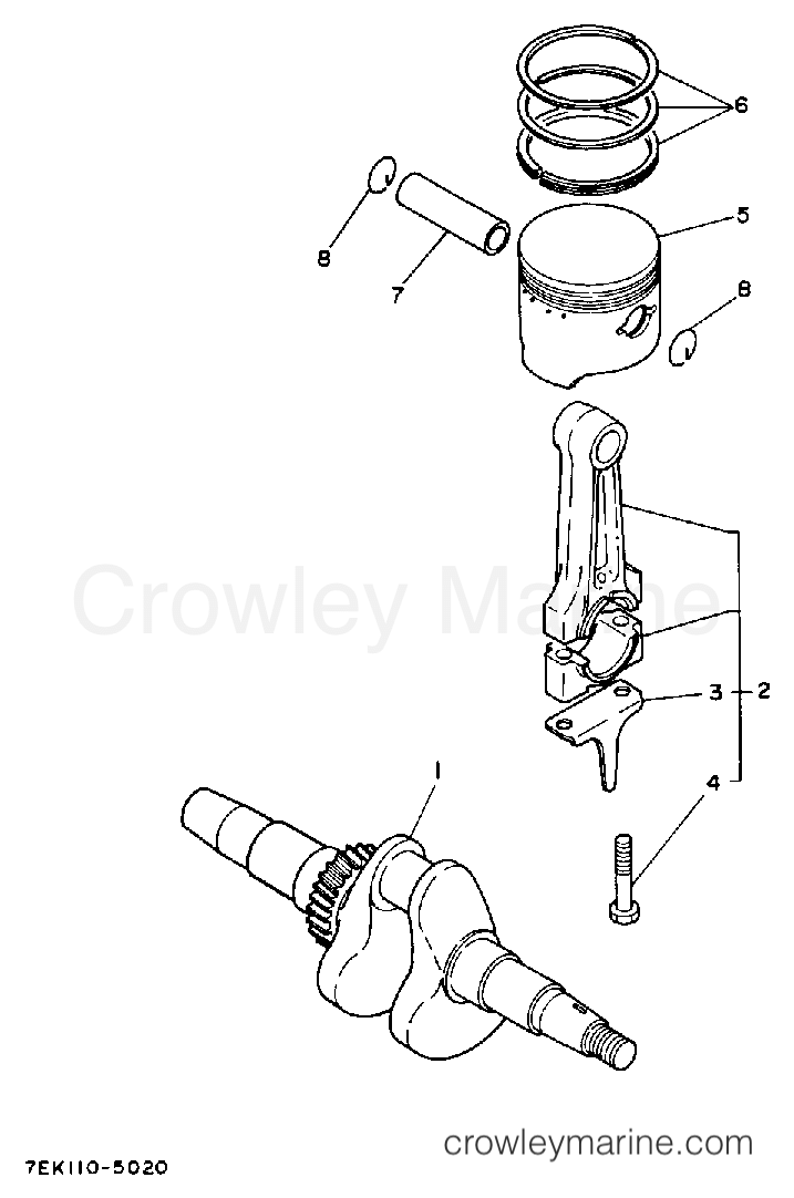 Yamaha Motors EC2800 - CRANKSHAFT PISTON EC2800