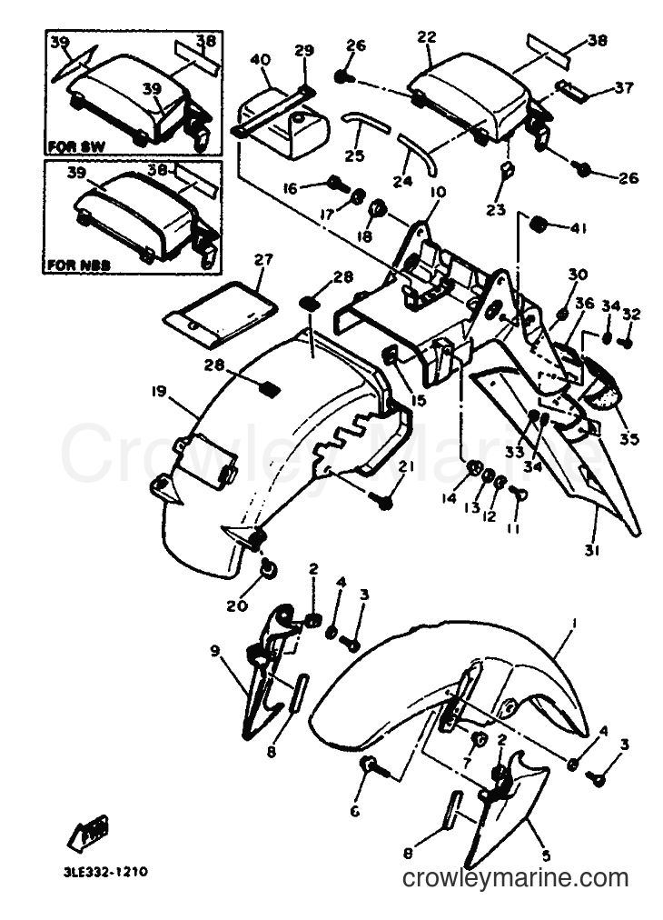 1991 Sport Bike FZR1000 - FZR1000 (3LE3) [010] - FENDER