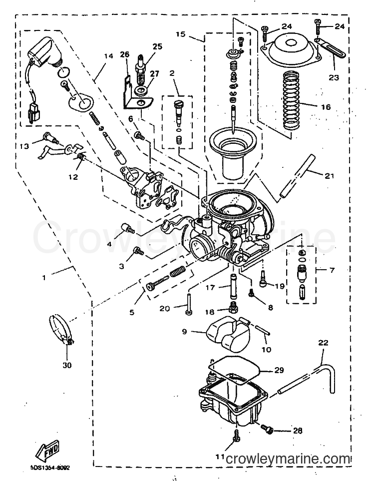 1999 Scooter YP125E - YP125E (5DS8) [010] - CARBURETOR