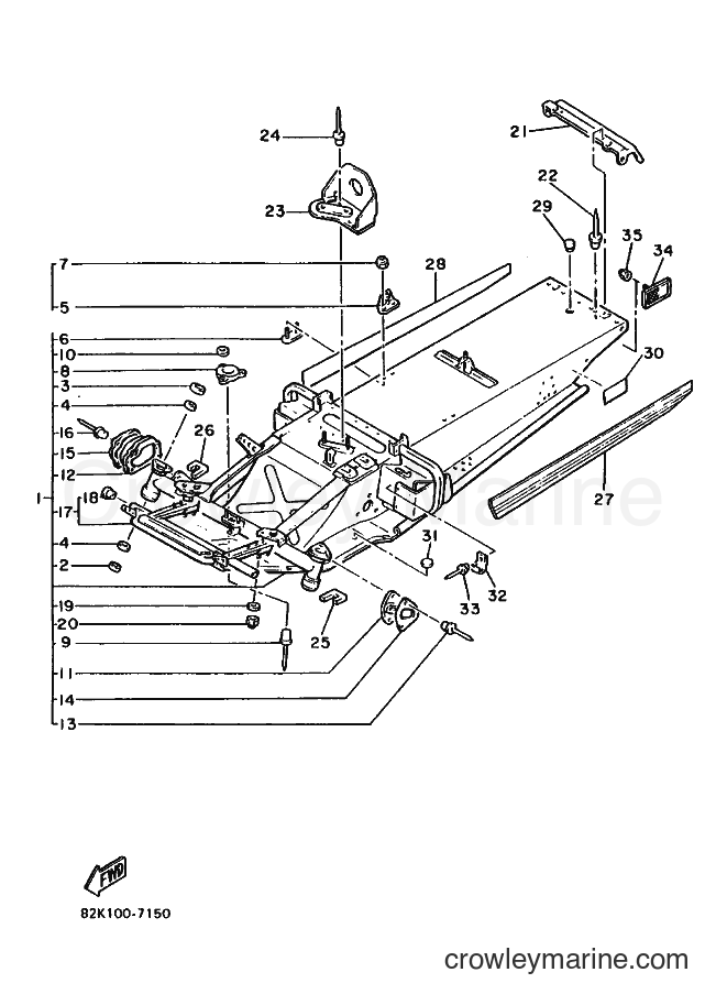 1988 Snowmobile PZ480 - PZ480 (84J0) [030] - FRAME