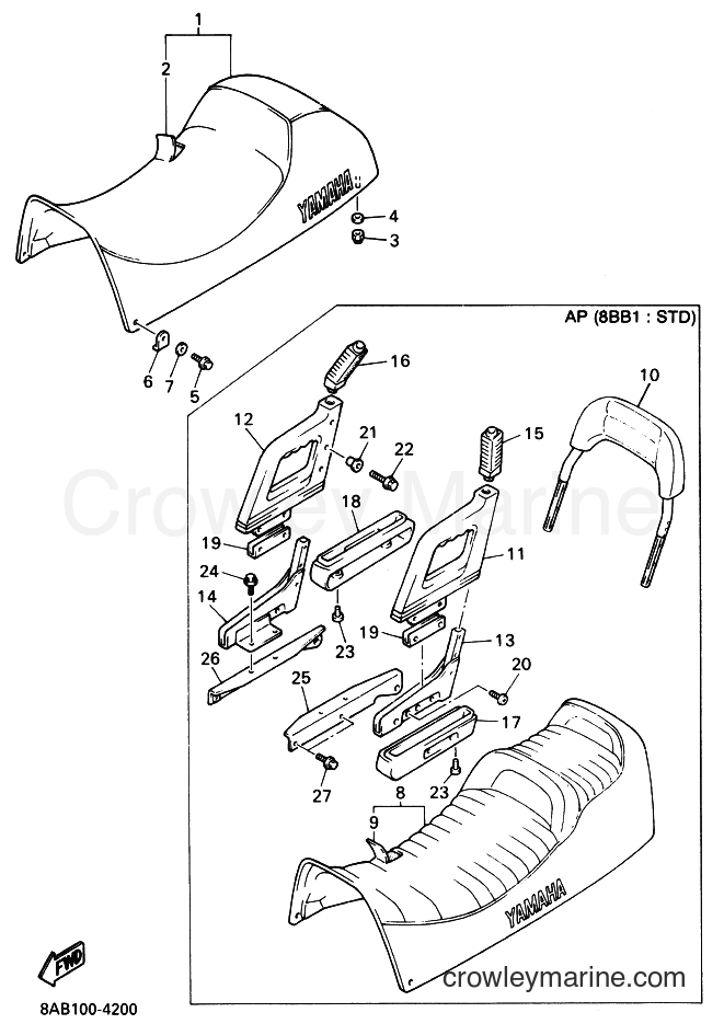 1994 Snowmobile VX500 - VX500 (8AB1) [030] - SEAT