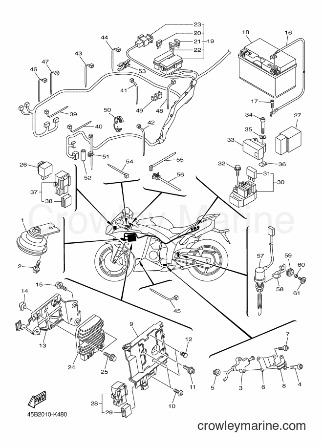2011 Sport Bike YZF-R1 - YZF-R1 (45B2) [010] - ELECTRICAL 2