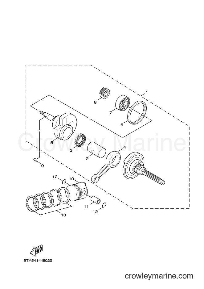 2010 Scooter YW125 - YW125 (32S4) [010] - CRANKSHAFT & PISTON