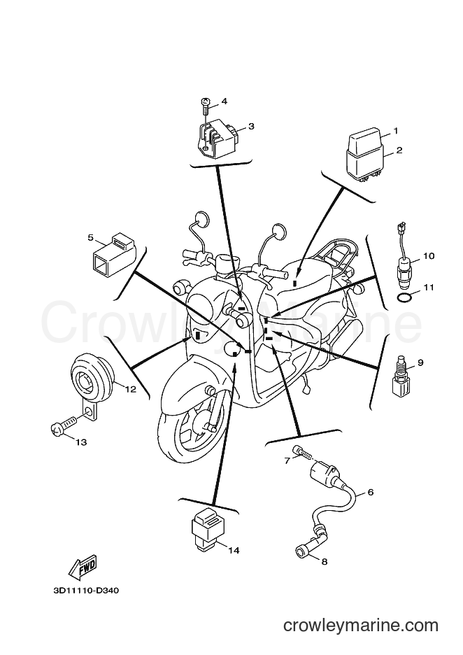 Yamaha Motors XC50 (3D16) [010] - ELECTRICAL 1