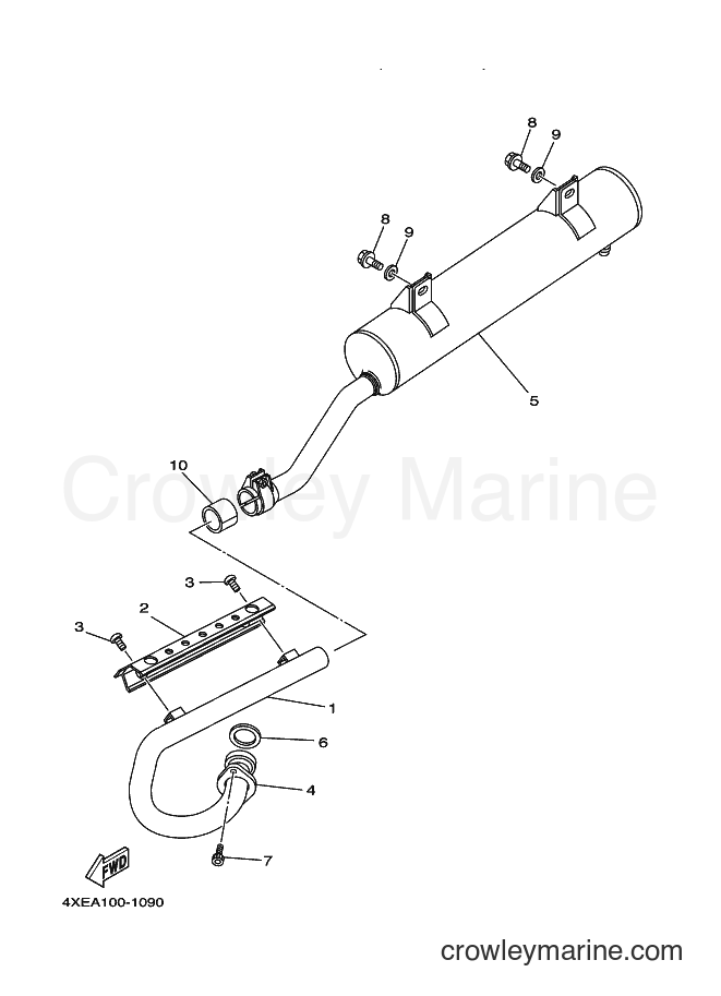 2002 ATV YFM250 - YFM250 (4XEF) [010] - EXHAUST