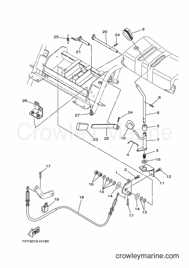 2010 Snowblower YS1070T - YS1070T (7XE4) [010] - SCHUTE CONTROL LEVER